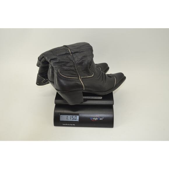 Very Volatile Leather Western Cowboy Boots Black Leather 7 - Picture 15 of 16